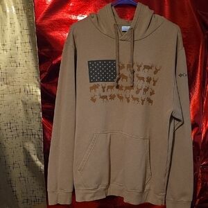 Columbia PHG Deer Hunt Flag Brown Hoodie